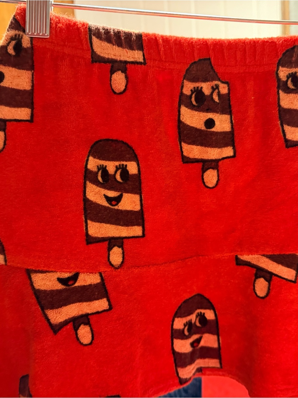 Rare Hugo Loves Tiki Red Mini Skirt with Playful Popsicle Print